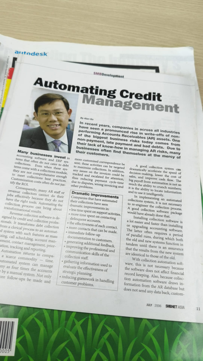 Dr. Alan Go — magazine feature on credit management
